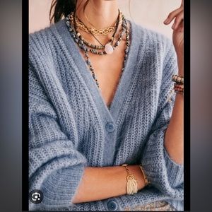 Sézane Achille Cardigan in Vintage Blue - Small